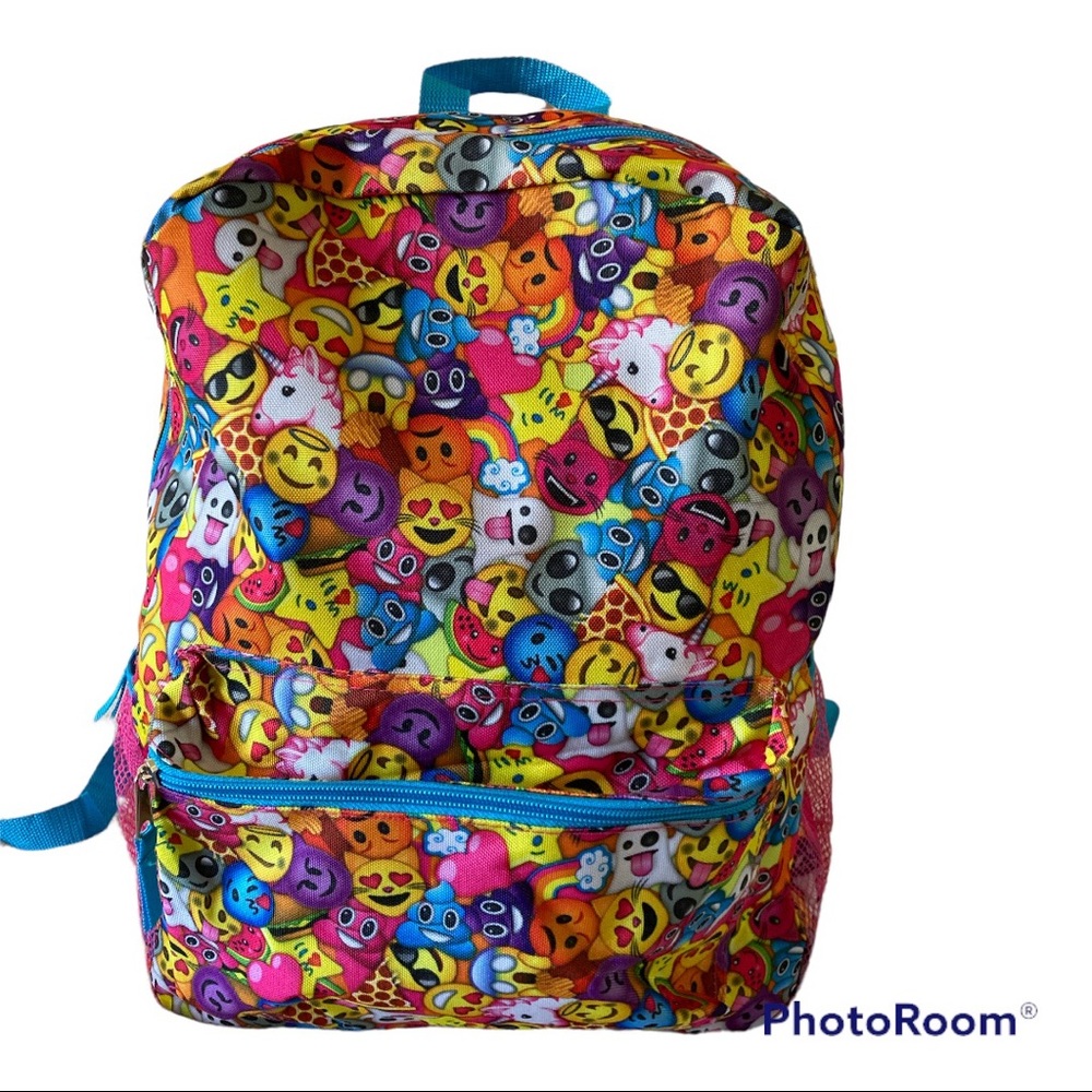 CONFETTI 16" EMOJI Canvas Backpack Mad Maverick Design